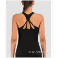 Open Back Running Camisas de desporto para mulheres